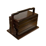 Chinese Oriental Natural Zitan Wood Wedding Basket Box ws2548S