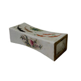 Chinese Off White Porcelain Fishes Rectangular Display Paperweight ws2082S