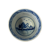 2 x Chinese Porcelain Brown Blue White Scenery Cup Display Art ws2778S