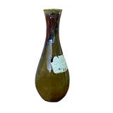 Modern Handmade Bottle Shape Olive Brown Ancient Phoenix Accent Vase ws2773S