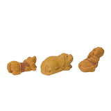Set of 3 Small Ceramic Animal Figure Display Art ws2344S