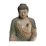Chinese Rustic Wood Sitting Meditation Shakyamuni Buddha Statue ws2709S