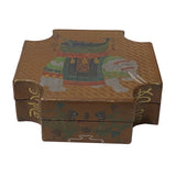 Chinese Light Copper Brown Elephant Graphic Box ws1978S