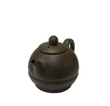 Chinese Brown Yixing Zisha Clay Teapot w Plain Surface Accent ws2574S