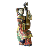 Oriental Porcelain Ancient Qing Style Dressing Pipa Lady Figure ws2637S