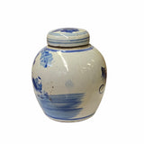 Chinese Oriental Small Blue White Porcelain Kids Ginger Jar ws1866S