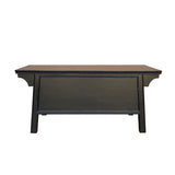 Oriental Rectangular Black Lacquer 3 Drawers Coffee Table cs6989S