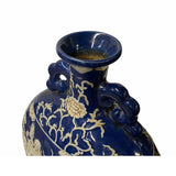 Chinese Blue White Porcelain 18 Lohans Arhats Flask Shape Vase ws1590S