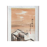 Chinese Color Ink Waterside Village Scroll Painting Wall Art ws1882S