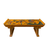 Chinese Distressed Yellow People Graphic Rectangular Stand Display ws1918S