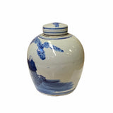 Chinese Oriental Small Blue White 3 Stars God Porcelain Ginger Jar ws1871S