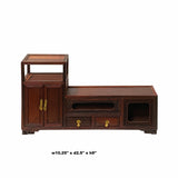 Chinese Rosewood Handmade Miniature Cabinet Display Decor Art ws1886S