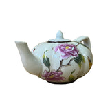 Contemporary Beige Almond Flower Painting Teapot Shape Display ws1832S