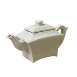 Off White Porcelain Rectangular Shape Teapot Shape Display ws2632S