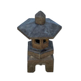 Chinese Gray Brown Hexagon Stone Lamp Garden Lantern cs7096S