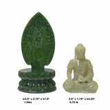 Chinese Jade Stone Sitting Buddha Gautama Amitabha Shakyamuni Statue ws1810S