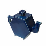 Navy Blue Porcelain Hexagon Shape Teapot Shape Display ws2359S