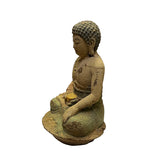 Rustic Wood Sitting Gautama Amitabha Shakyamuni Buddha Statue ws2708S