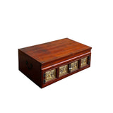Chinese Vintage Fujian Golden Carving Low Table Cabinet Chest ws2793S