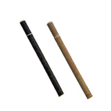 2 x Chinese Bamboo / Wood Carved Scenery Tube Incense Holder Display Art ws2490S