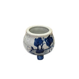 Small Chinese Blue White Porcelain Scenery Round Container Vase ws2878S