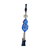 Crystal Glass Fengshui Fortune Blue Artistic Fox Pendant Decor Tassel ws2196S