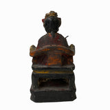 Vintage Chinese Wooden Carved Home Guardian Deity Figure ws1854S