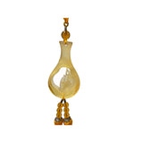 Liuli Crystal Glass Fengshui Fortune Yellow Lotus Hand Bottle Decor Tassel ws2191S
