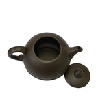 Chinese Brown Yixing Zisha Clay Teapot w Plain Surface Accent ws2574S