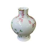 Chinese White Porcelain Colorful Flowers Theme Vase Display ws2944S