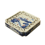 Chinese Blue White Scenery Porcelain Coaster Stand Soap Holder ws2285S
