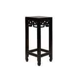3" Chinese Dark Brown Wood Square Tall Table Top Stand Display Easel ws2966S