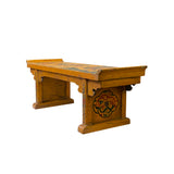 Chinese Distressed Yellow People Graphic Rectangular Stand Display ws1918S