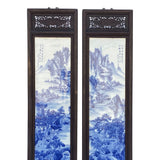 Large Chinese Mountain Water Scenery Porcelain Blue & White Wall Panel Set cs7248S