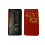 Oriental Asian Red Lacquer Wood Ink Well Dipping Pen Set Display ws2339S