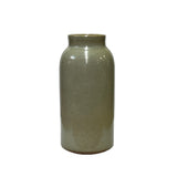 Handmade Ceramic Beige Gray Flower Graphic Jar Vase ws2958S