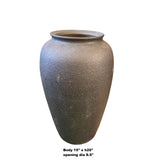 Ceramic Rough Metallic Matte Black Pottery Marks Tall Vase Jar ws2060S