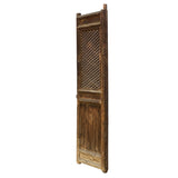 Chinese Old Rustic Bold Geometric Open Pattern Wall Tall Panel Divider cs7299S