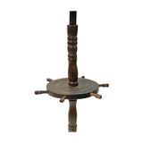 Chinese Wood Wheel Accent Brush Holder Rack Jewelry Display Hanger ws2950S