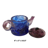 Crystal Glass Liuli Pate-de-verre Multicolor Teapot Flower Display Figure ws2112S