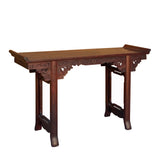 Chinese Ming Style Rosewood Dragon Relief Motif Altar Console Table cs7326S
