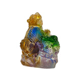 Crystal Glass Liuli Pate-de-verre Multicolor Pixiu Display Figure ws2093S