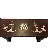 15.25" Chinese Brown Wood Altar Rectangular Table Top Display Stand Easel ws2938S