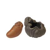Two Oriental Small Ceramic Animal Figures Display Art Puppy & Piggy ws2380S