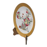 Chinese Pink Peach Tree Graphic Porcelain Display Charger Plate ws2755S