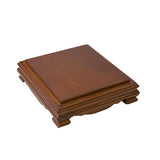 7.5" Oriental Brown Wood Rectangular Table Top Stand Riser ws2946S