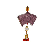 Crystal Glass Fengshui Fortune Purple Kirin Theme Gift Decor Tassel ws2173S
