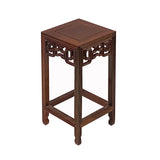 3" Chinese Brown Wood Square Tall Table Top Stand Display Easel ws2914AS