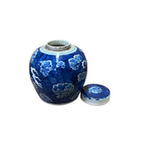 Chinese Hand-paint Dragon Cloud Blue White Porcelain Ginger Jar ws2820S