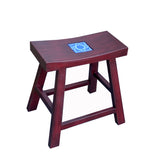 Handmade Blue White Porcelain Art Top Brick Red Single Seat Stool cs7356S
